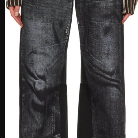 Jean Paul Gaultier – Denim Trompe L'oeil Jeans Black/Gray Size 6 / 8 6/8 FR42 - Picture 9 of 11
